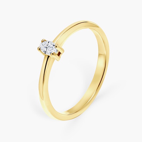 Pierścionek zaręczynowy SAVICKI: złoty, diament